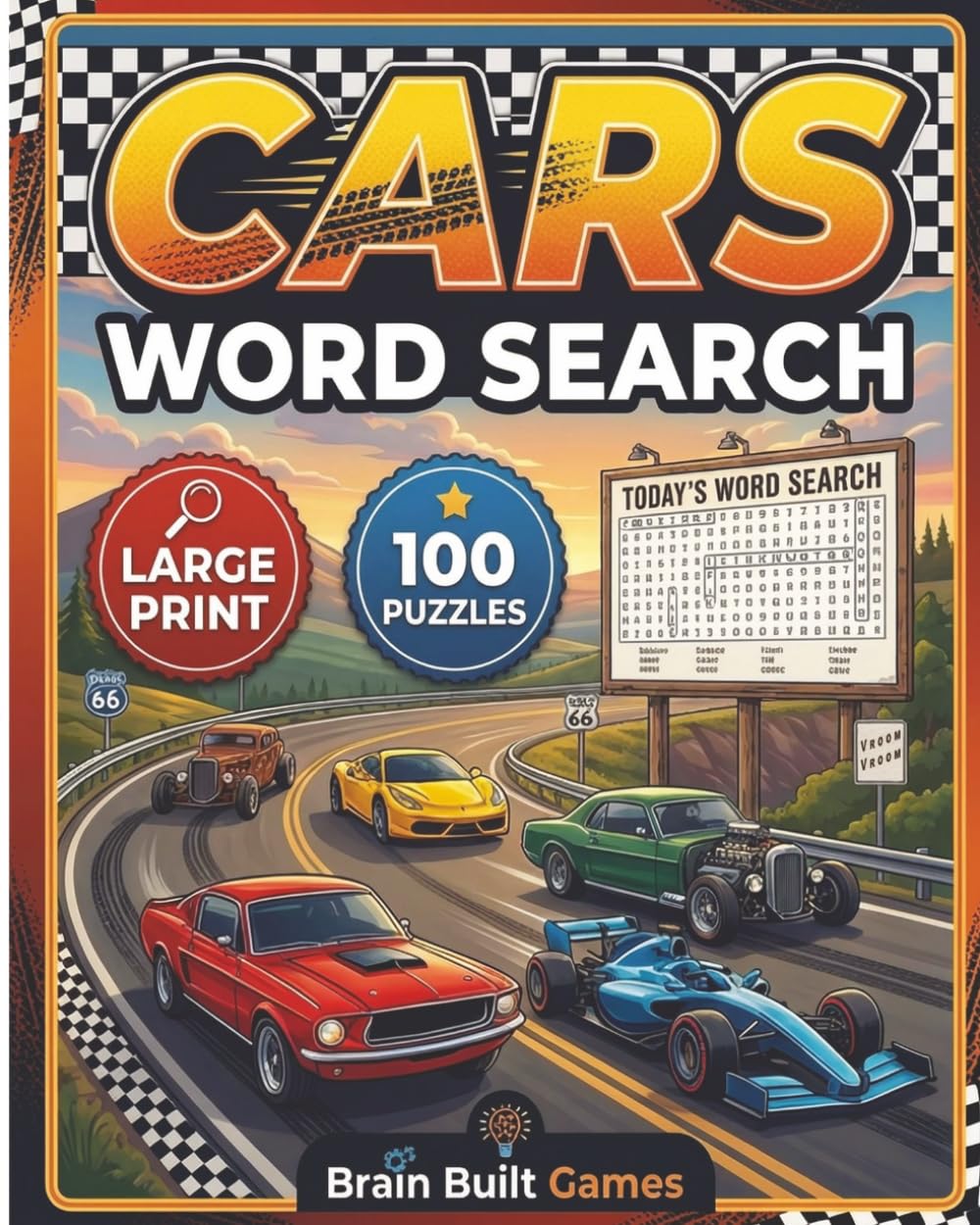 Cars Word Search: 100 Puzzles: For Seniors, Adults, and Kids | Word Find | Cars, Car Parts, and Anything Cars |