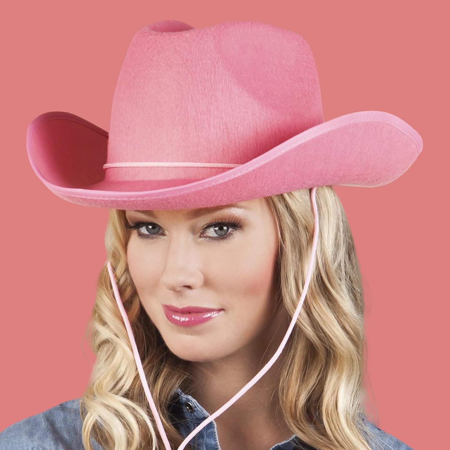 MEMOVAN Cowgirl Hat for Women Girls Western Cowboy Cowgirls Hats Felt Cowboy Hat Retro Wide Brim Western Hat - Image 6