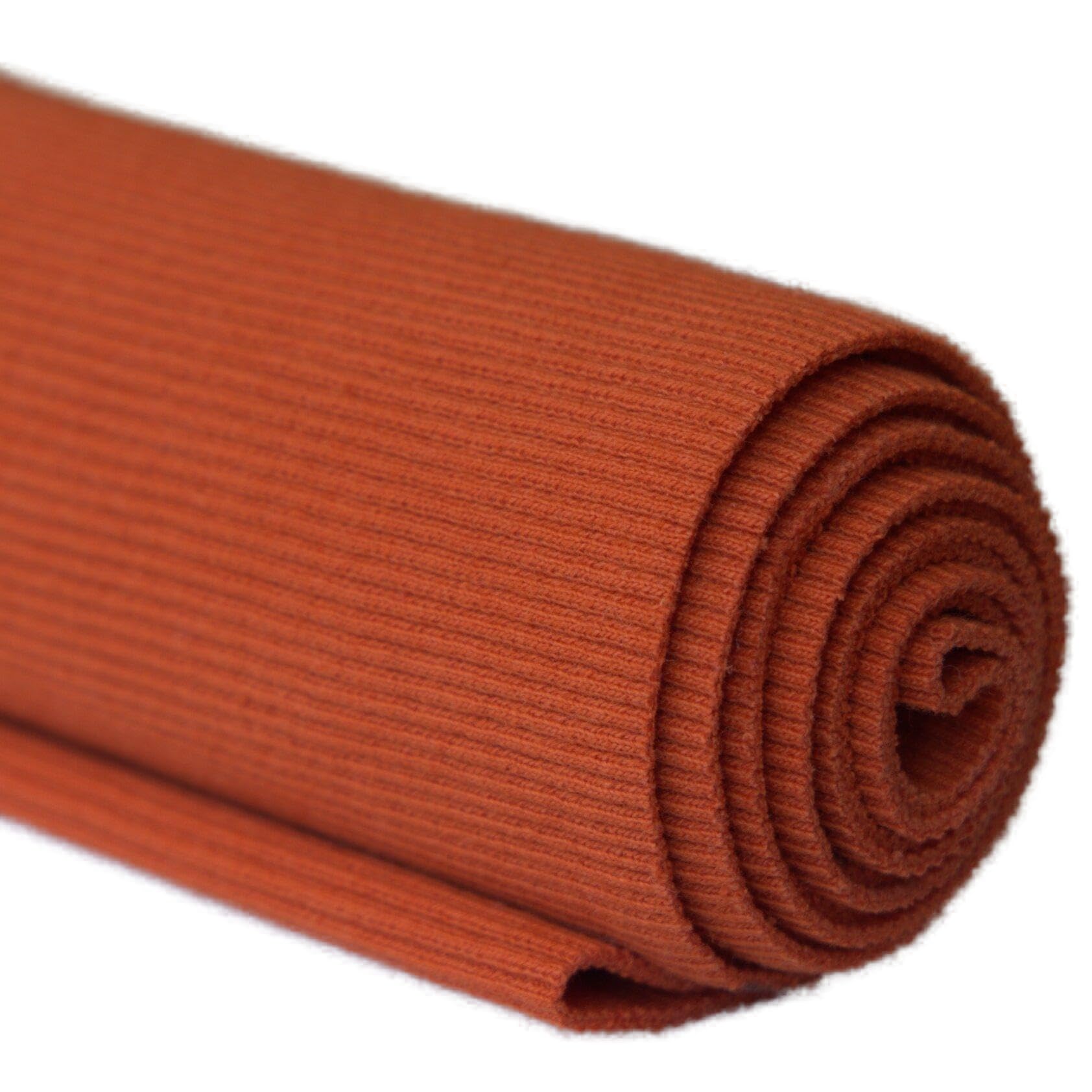 Tinakim 18 Orange Waistband Ribbing Fabric, For Jacket Hoodies Neckbands Cuffs Material (43X8in, )