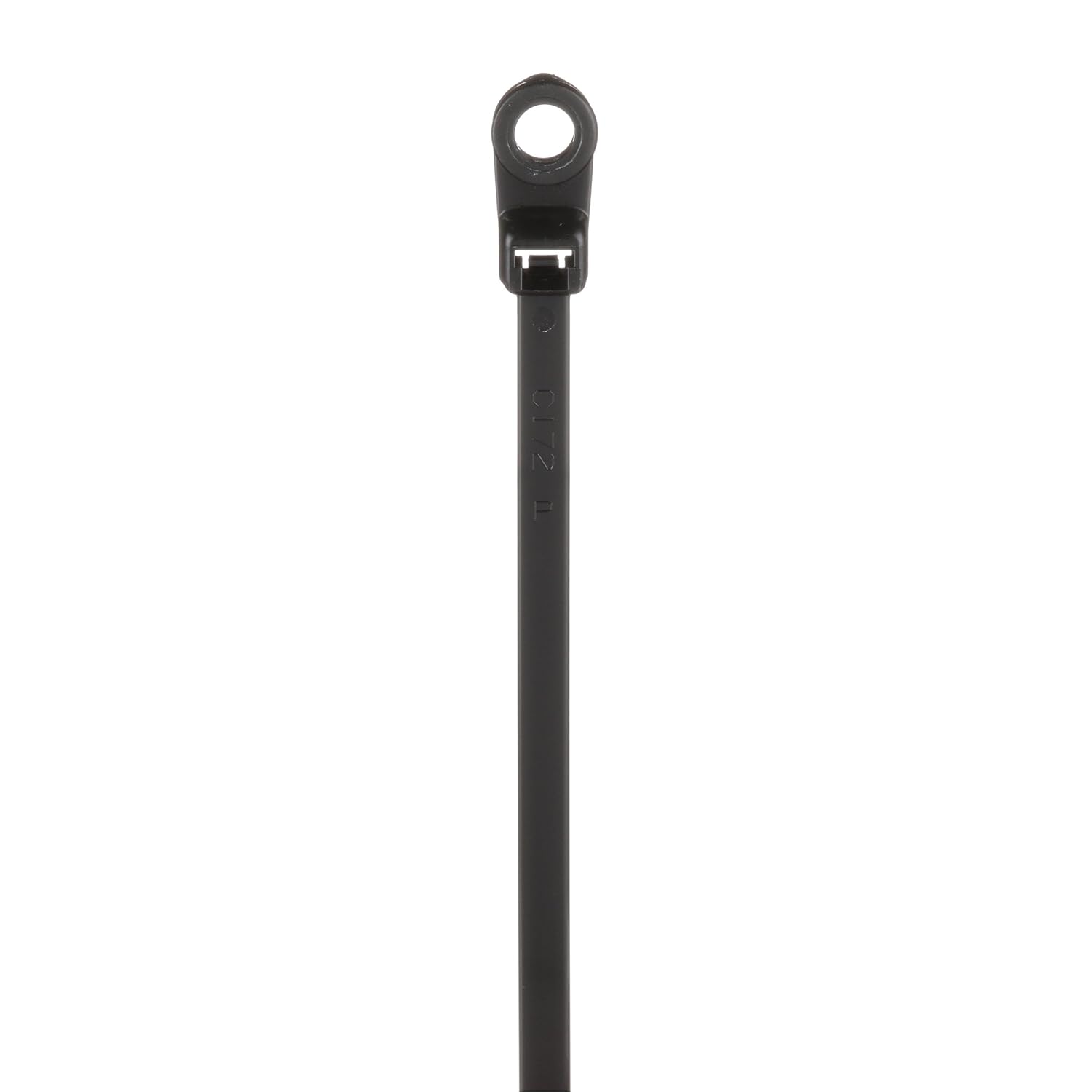 Panduit PLC2S-S10-C0 Pan-Ty 7.9" Standard Locking Clamp Tie, Indoor/Outdoor, UV/Weather-Resistant Nylon 6.6, 50 Lb. Tensile Strength, Screw Size #10, Cord Management, Black (Pack of 100)