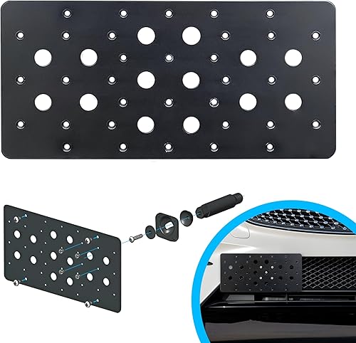 Soporte de montaje de placa de matrícula con gancho de remolque para parachoques delantero para Mercedes, juego de soportes de placa con tornillos