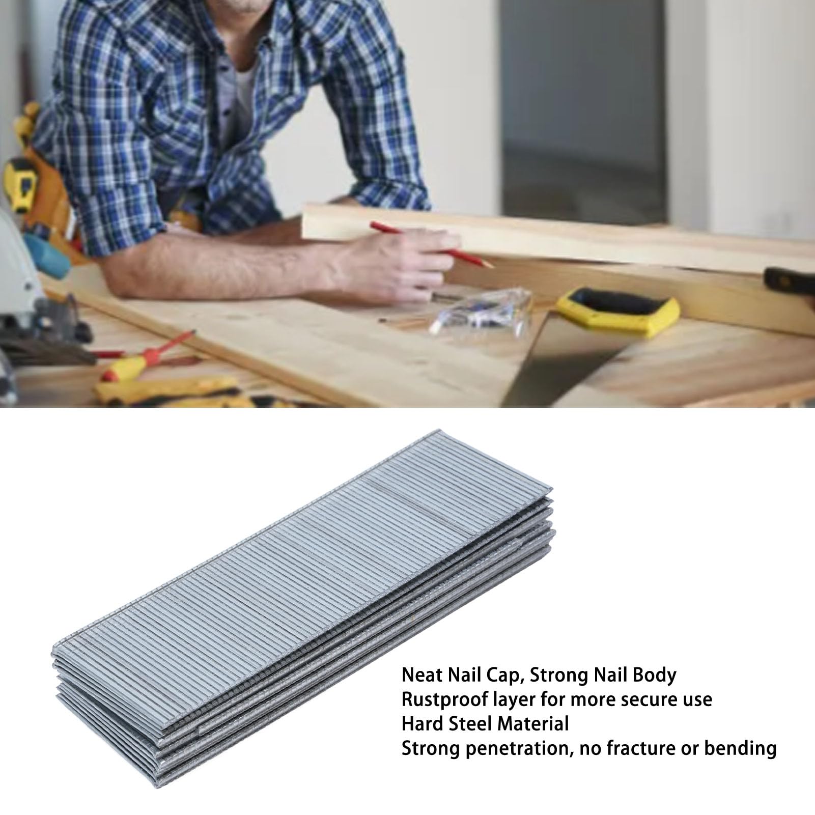18 Gauge Brad Nails, 1000PCS F30 Stainless Steel Strong 18GA Brad Nails - Image 3