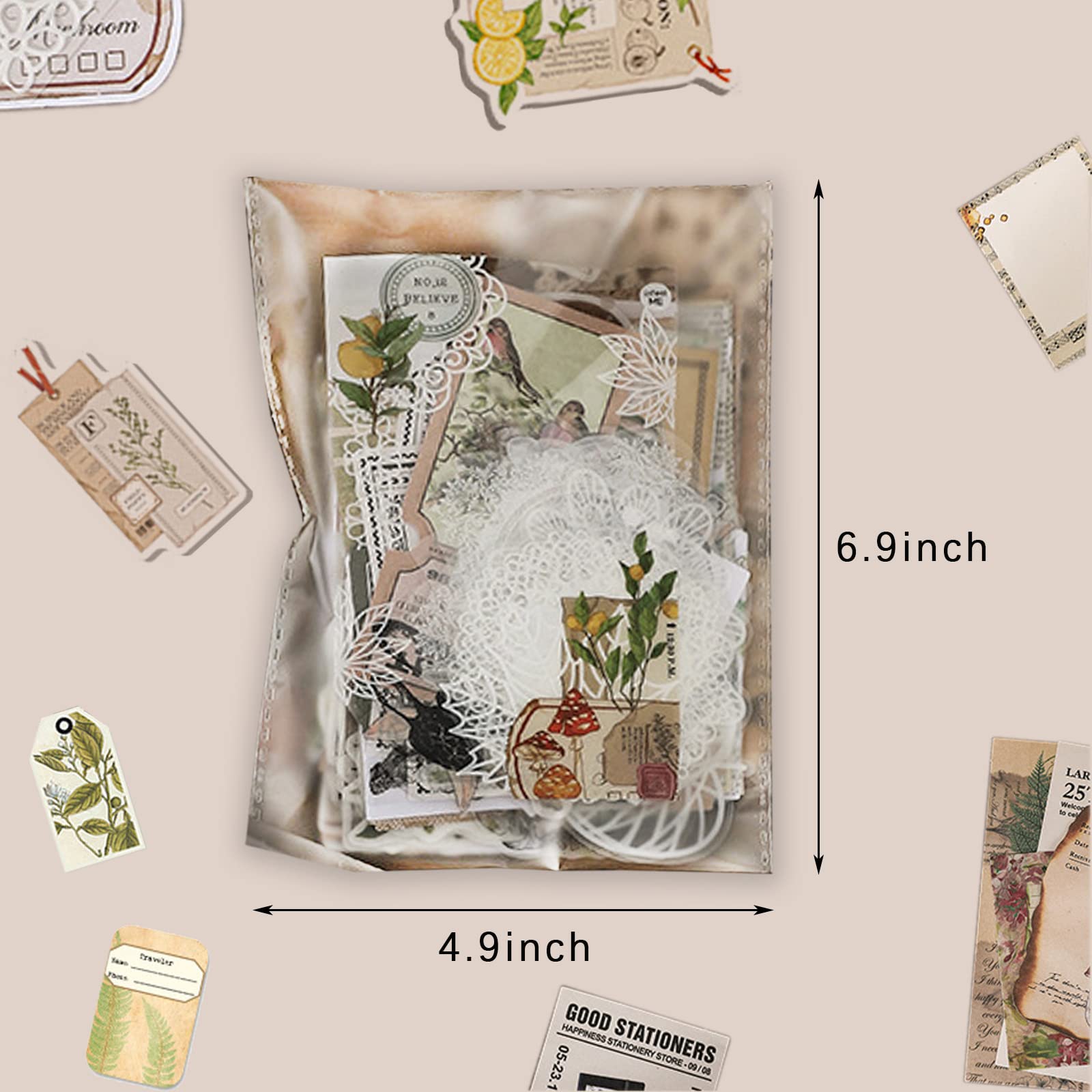 値下げMade in U.S.A. catalog & Scrapbook Gnognauq 500 Sheets Vintage Scrapbook Paper Supplies