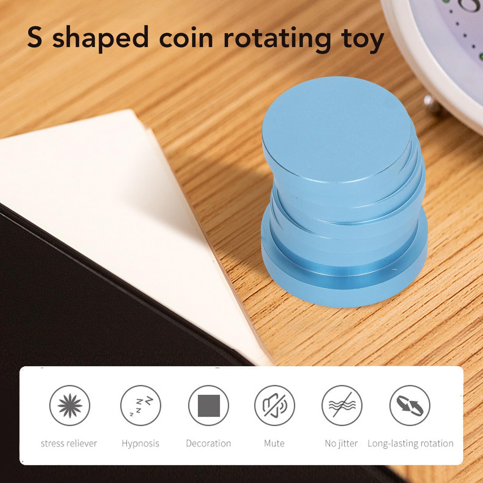 Amazon | コイン回転おもちゃ 不安解消おもちゃ 人間工学に基づいた絶妙なアルミニウム合金 面白い 安全 旅行用 (青) | ハンドスピナー |  おもちゃ
