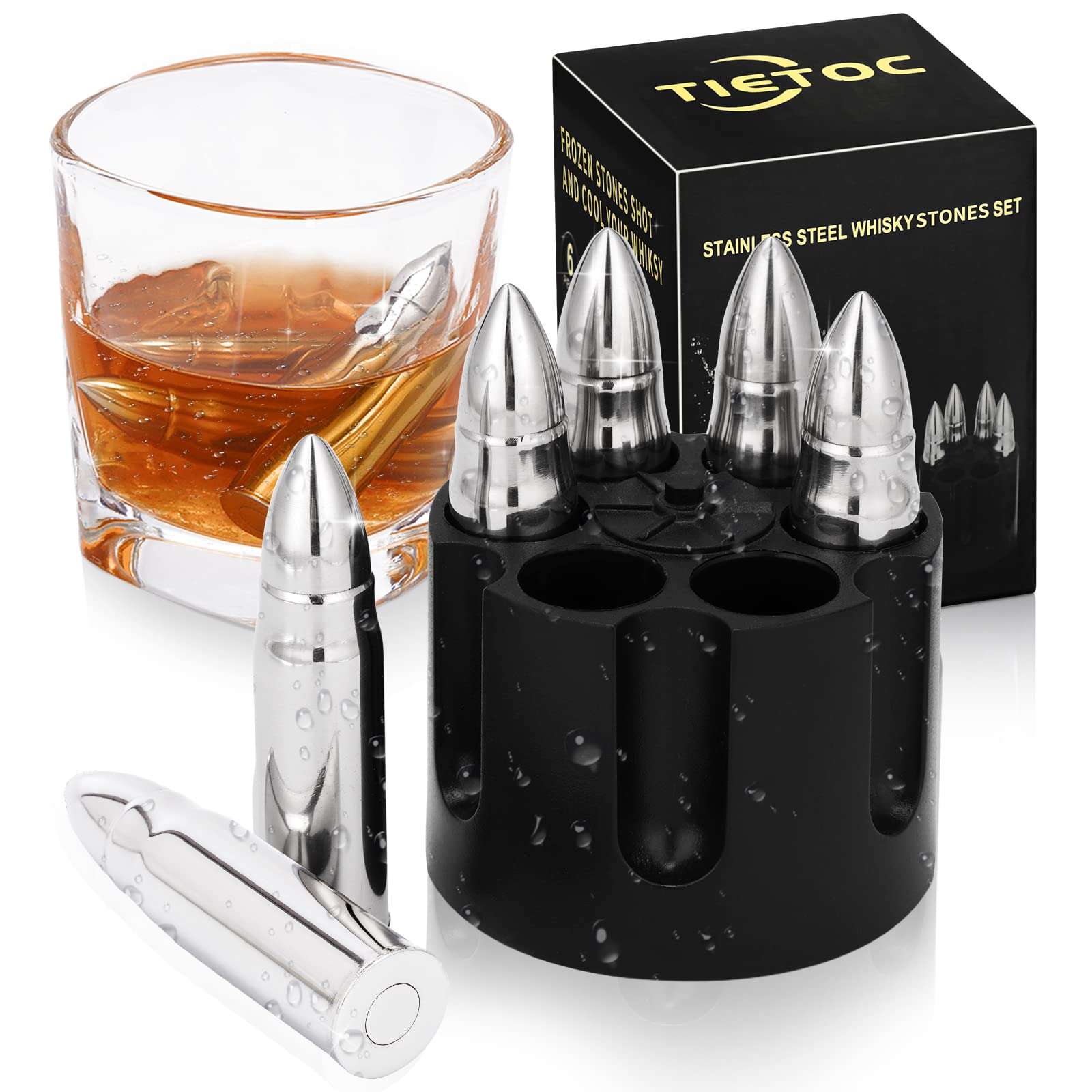 Buy WhiskeyStones Stainless ReusableIceCubes for Drinks, Set of 6