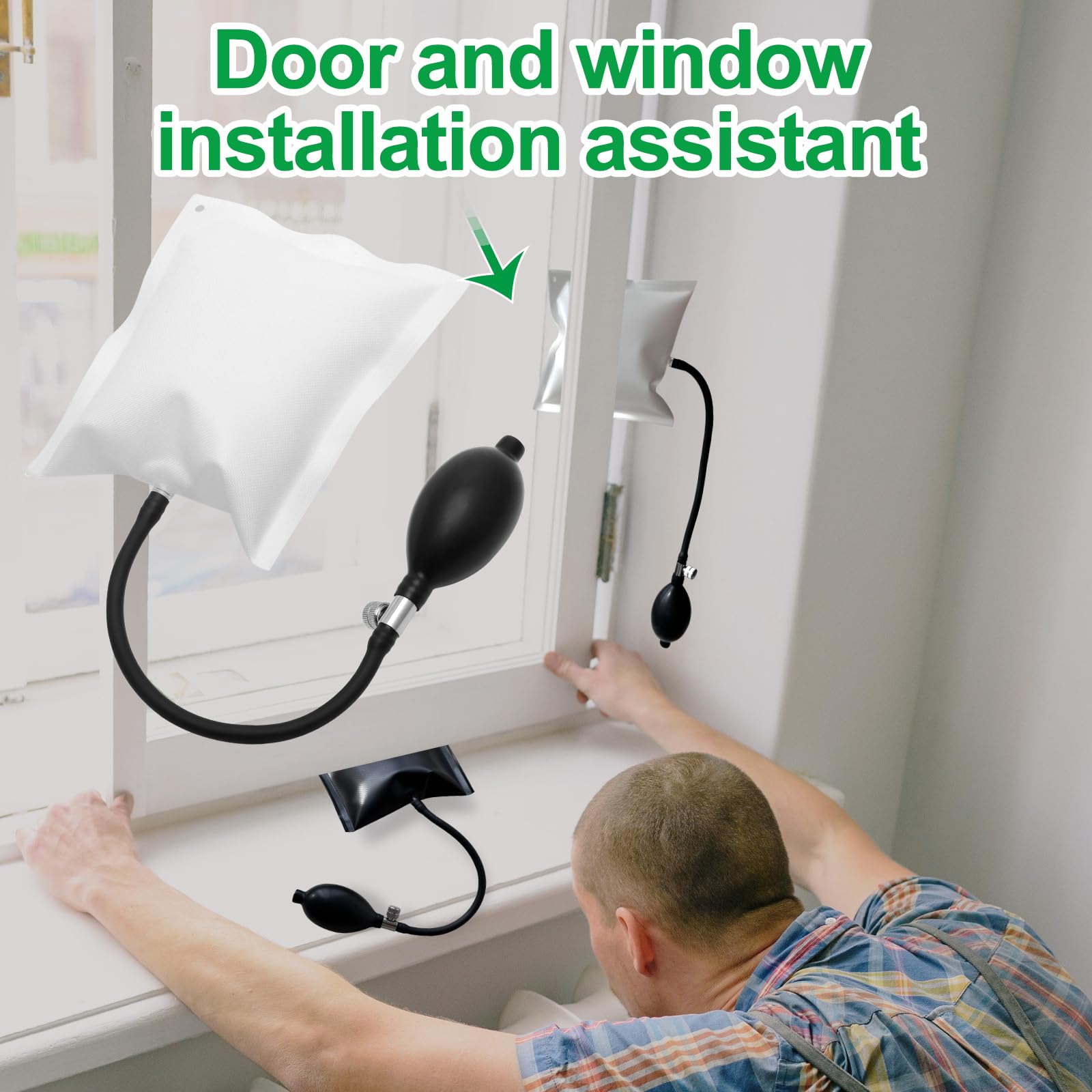 Cuscini Di Montaggio Ad Aria 2 Pezzi - Pompa Per Allineamento Porte, Finestre E Mobili - Foto 5