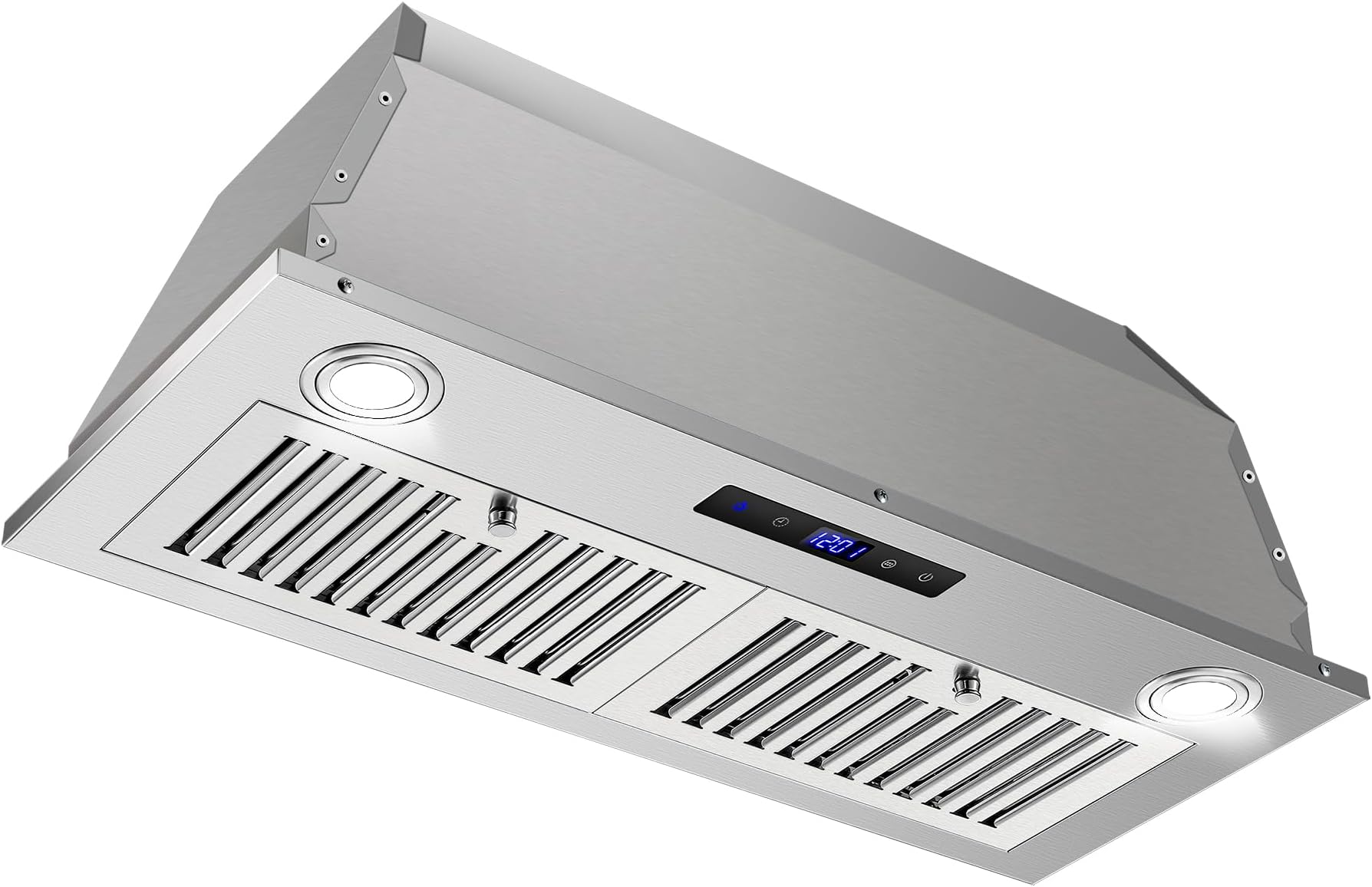 Range Hood Insert 30 inch, Built in Kitchen Hood 600CFM, Stainless Steel Stove Hood w/Front Touch Control, Ducted/Ductless Convertible Vent Hood, Delay Shut Down and Baffle Filters