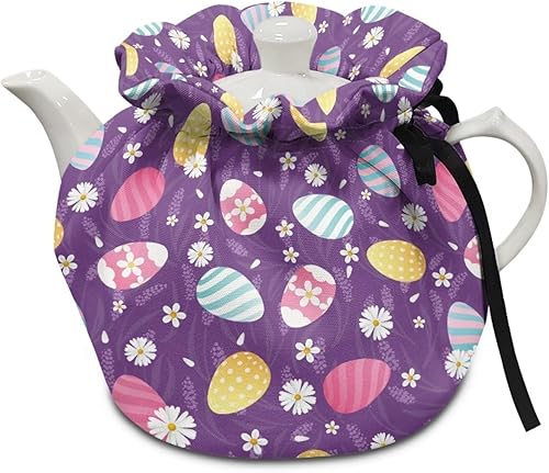 Vista 16 de Tetera acogedora funda térmica aislada para hervidor de agua, calentador de desayuno, lavable a máquina, para tetera, decoración de cocina del Verde