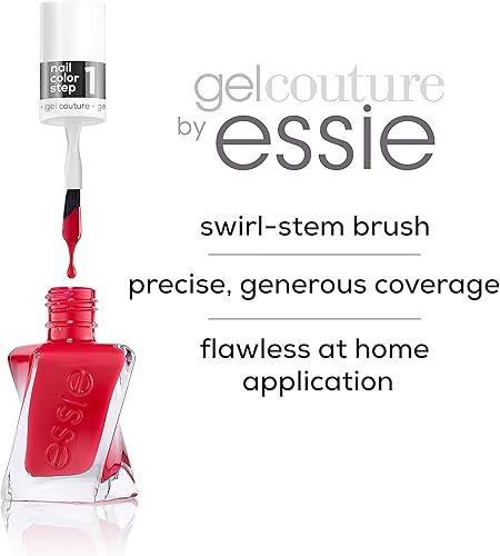 Miniatura 4 de essie Gel Couture - Capa superior con acabado de grado platino, 0.46 onzas (el embalaje puede variar) (paquete de 2)