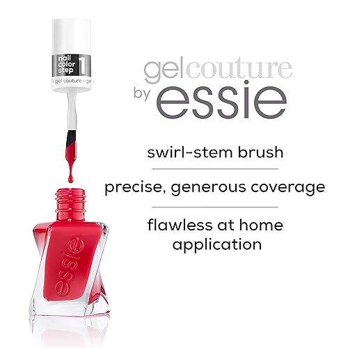 Miniatura 4 de essie Gel Couture - Capa superior con acabado de grado platino, 0.46 onzas (el embalaje puede variar) (paquete de 2)