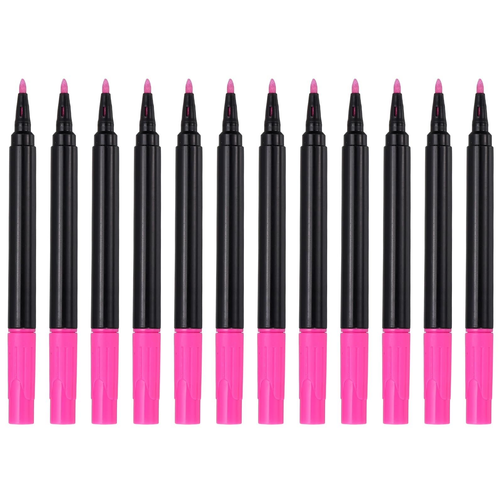 PATIKIL Liquid Chalk Markers, 12 Pcs Chalk Board Dry Wet Erase Pens Fine Tip Washable Window Marker Pens for Blackboard Home Kitchen Fridge Calendar Whiteboard Clear Glass, Hot Pink