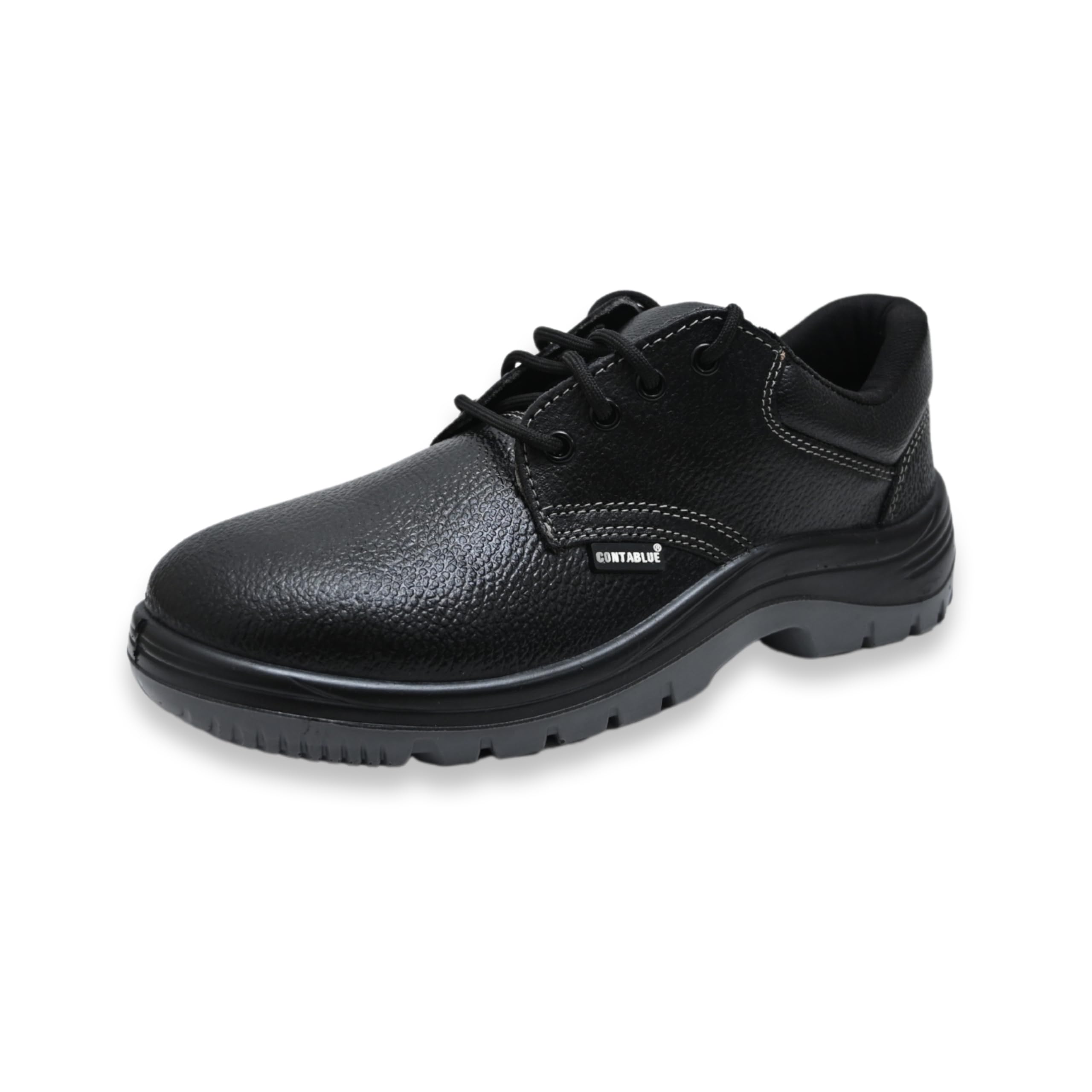 Black Leather Safety Shoes for Men |Leather Shoes |Formal Look | Heavy Duty Work | Safety Shoe with Slip Resistant Outsole Steel Toe| Protection Shoes For Men | Light Weight Shoes for Office|Meetings|Daily|Comfort|Fashion|Stylish|Parties|Outdoor|Occasions