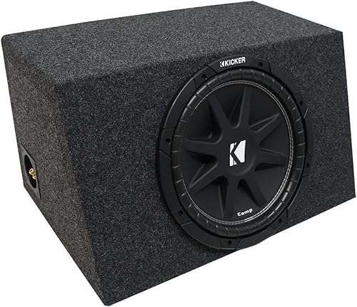 KICKER Paquete 43C154-N con caja de subcaja Comp C15 de 15 pulgadas con estéreo universal para coche Hatchback sellado, 4 ohmios finales