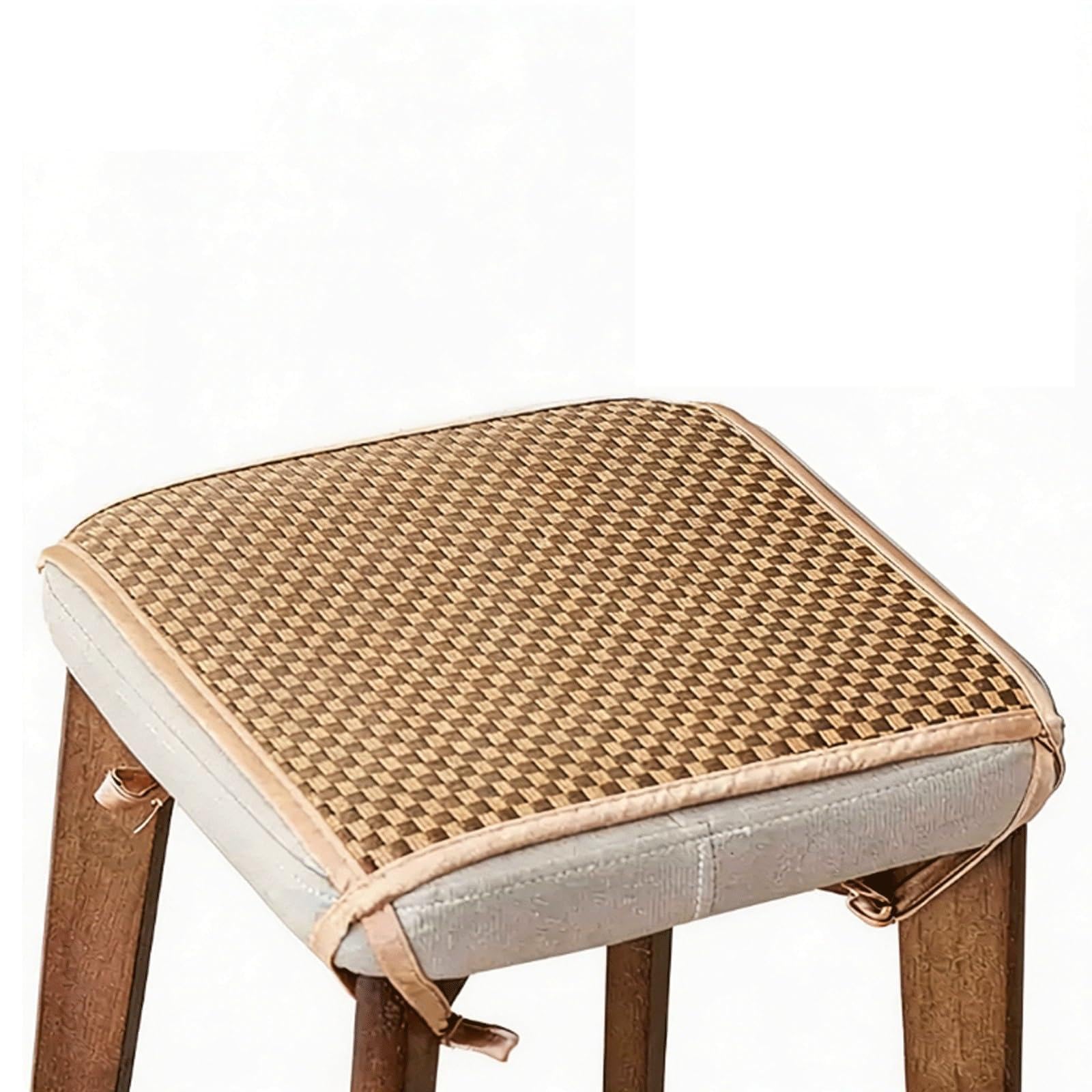 QCKNKMGG Cooling Bamboo Cushion Mat, Cooling Chair Mat Bamboo Seat Cushion Multicolor Multiple Sizes(Light Brown,45x45cm)