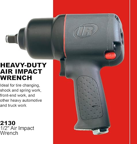 Miniatura 6 de Ingersoll Rand Llave de impacto de aire de 2130-2 12 pulgadas con yunque extendido de 2 pulgadas, salida de par máxima de 550 pies-libras, 9500 rpm,