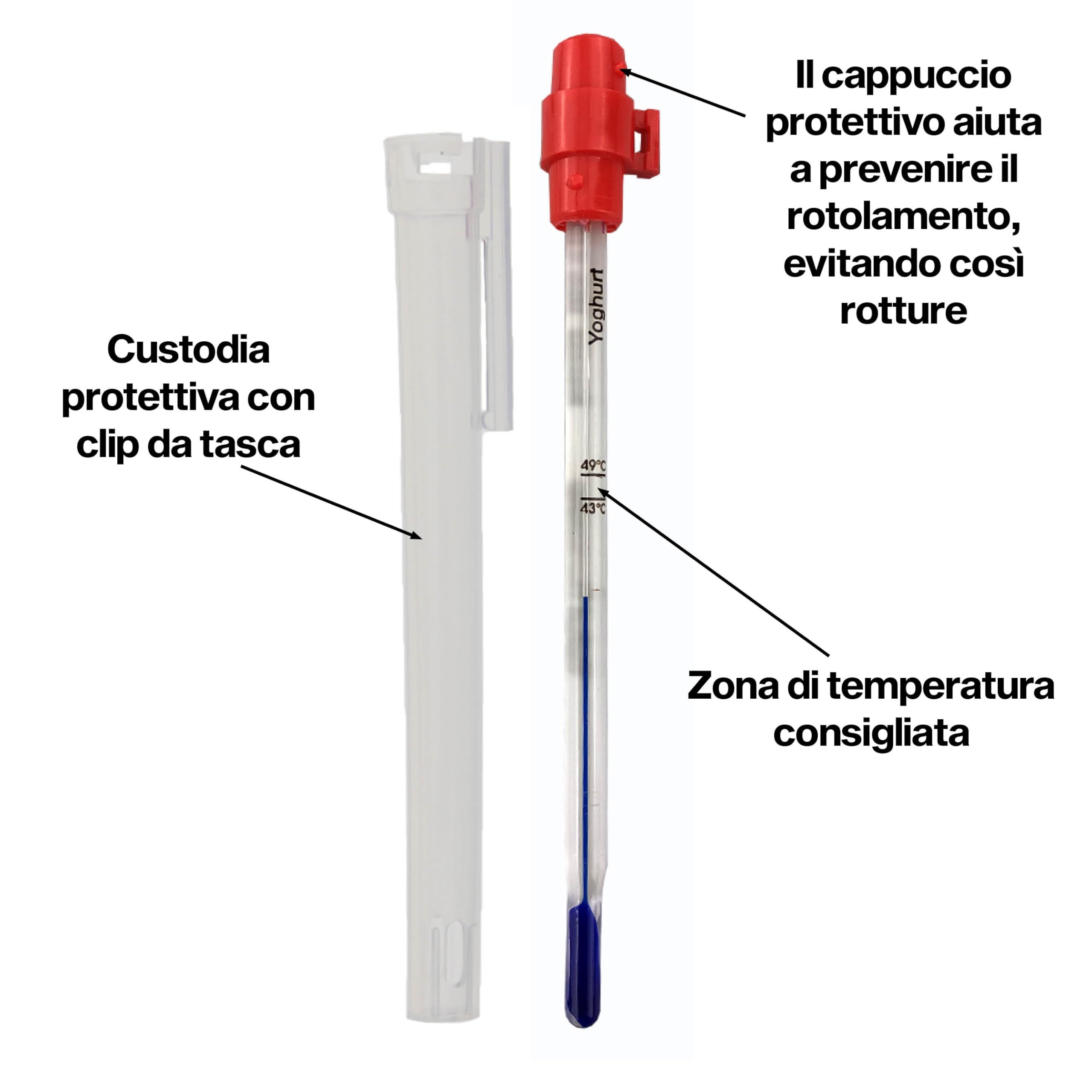 Brannan Termometro per yogurt 150 mm