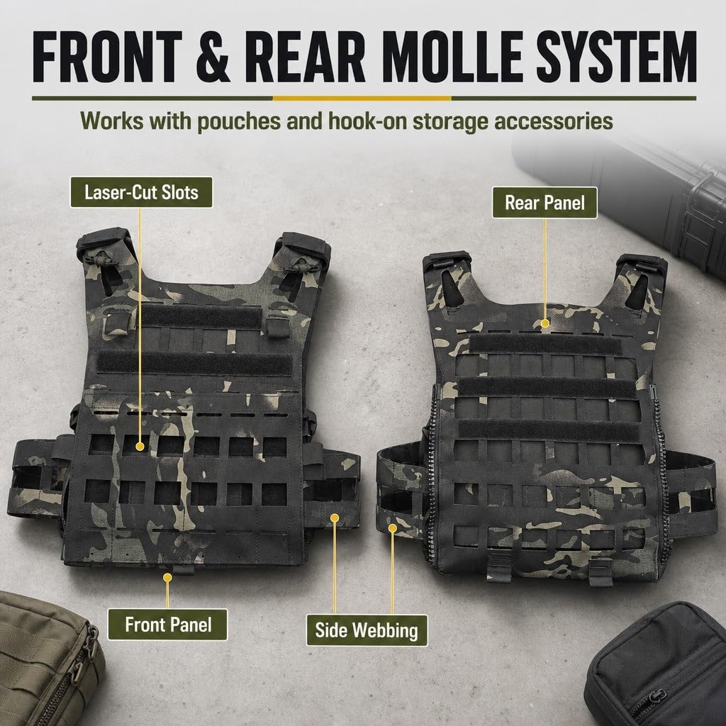 Ultralekka kamizelka taktyczna SPC kompatybilna z MOLLE Stretch Fit do szkolenia patroli sprzętu myśliwskiego