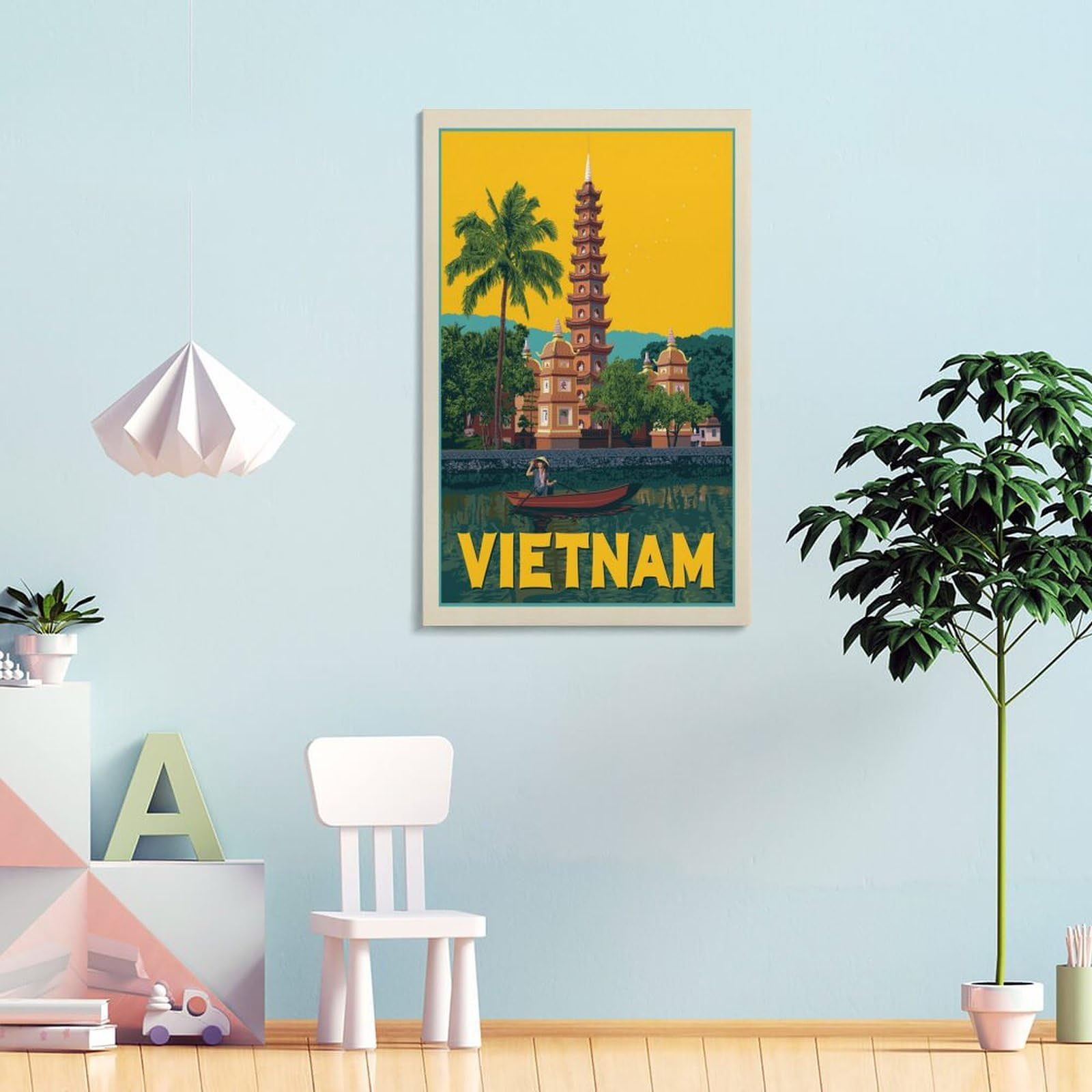 Affiche de voyage de Hanoi - Art du Vietnam - Art mural