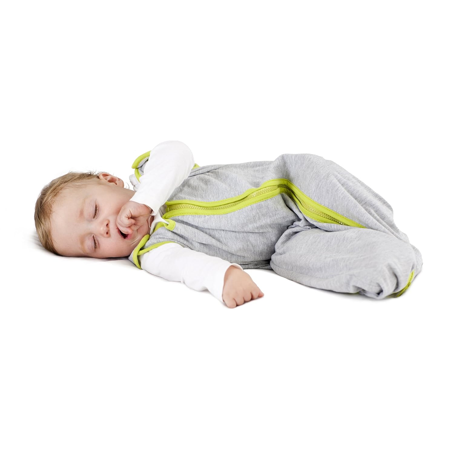 Amazon Com Baby Deedee Sleep Nest Lite Sleeping Bag Sack Heather Gray Lime Medium 6 18 Months Baby