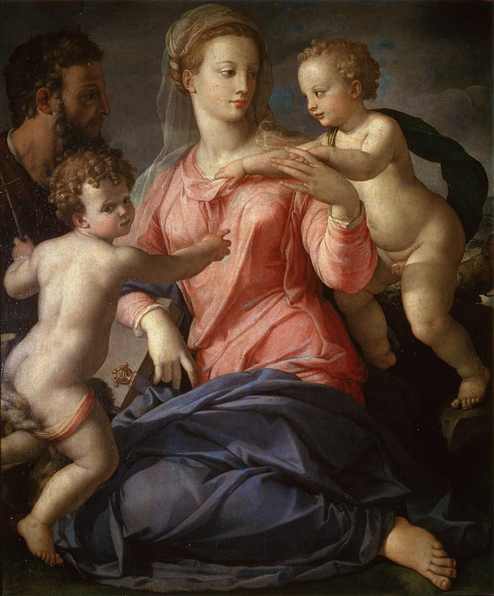 POSTERIIk Vintage Art Print Images Pictures Print the Holy Family with the Young John the Baptist by Agnolo Bronzino Modern Colour Posters for Office Home Decor 60x90cm