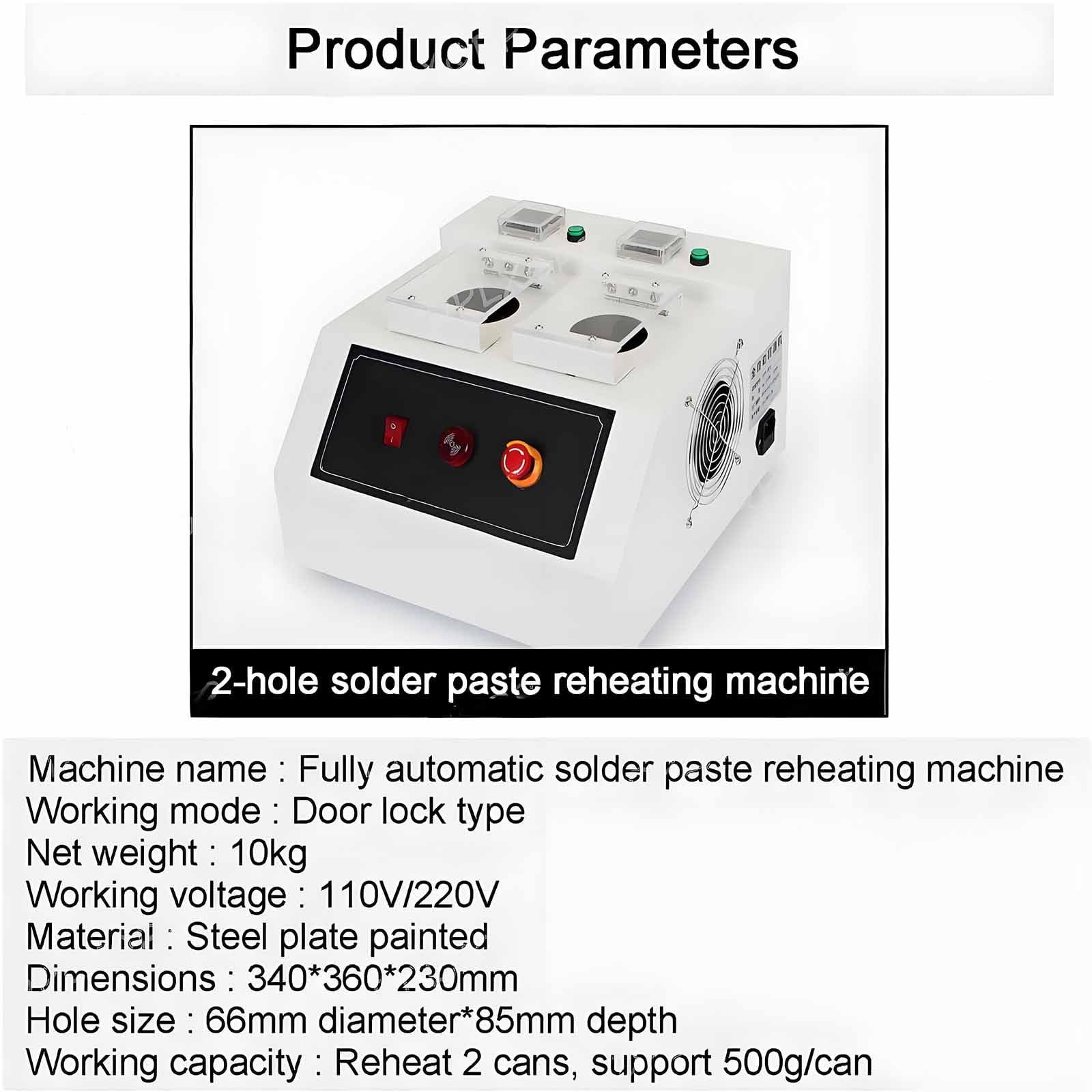 Máquina de recalentamiento de pasta de soldadura totalmente automática con control de temperatura para ablandar jeringas