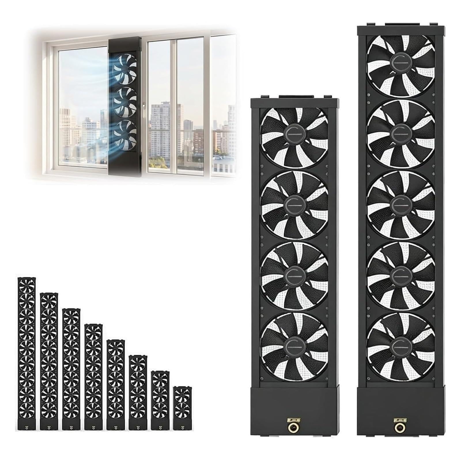 Ventilador De Ventana Vertical Con Flujo De Aire Reversible, Extractor
