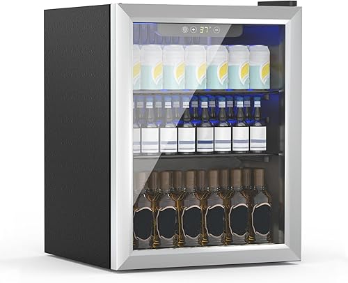 Miniatura 14 de Mini Refrigerador Compacto de 24 Latas/0.9 Pies Cúbicos para Refrescos, Bebidas, Cerveza o Vino, Pequeño Refrigerador Enfriador de Bebidas Portátil