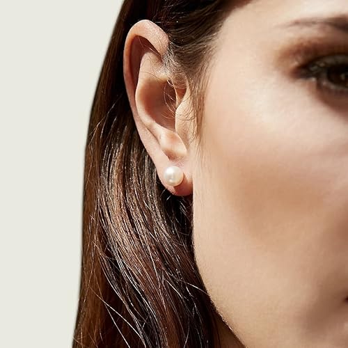 Miniatura 2 de Aretes de perlas cultivadas Akoya de oro blanco de 14 quilates - Calidad AAA
