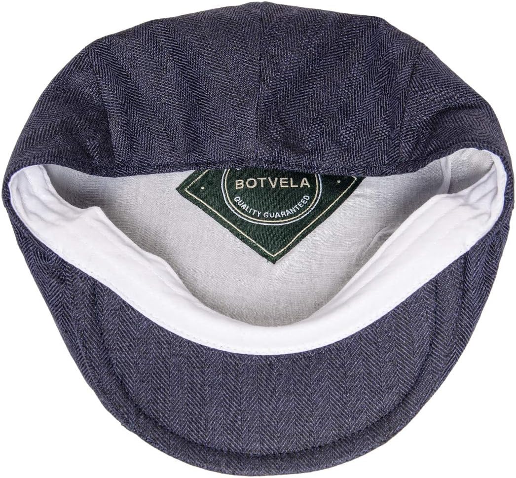 BOTVELA Men Linen Flat Ivy Breathable Summer Newsboy Hat - Image 6