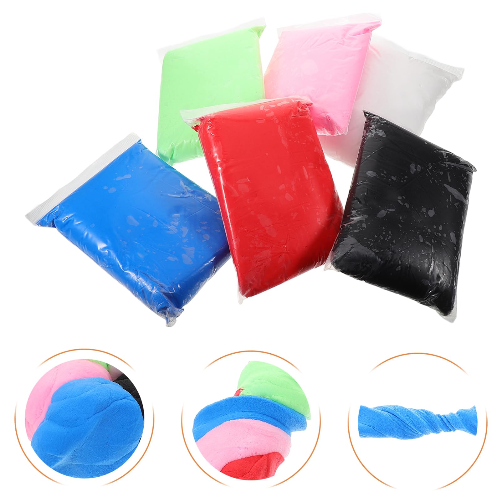 ERINGOGO 6borse Argilla Colorata che Si Asciuga all Aria Morbida per Ragazzo Ragazza Kit di Argilla per Lavori Artigianali Fai da Te Confezione di Leggera per Progetti Creativi