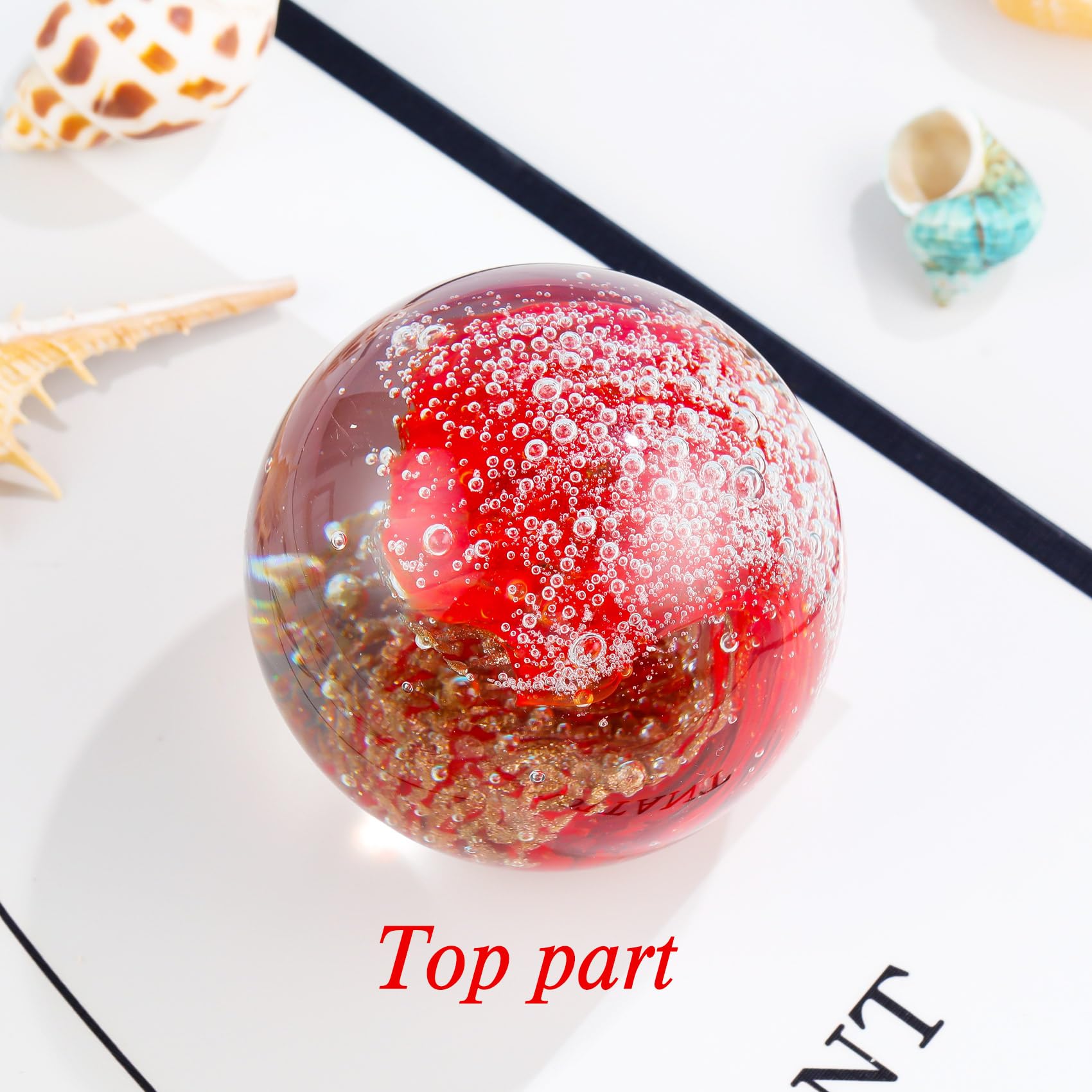 Snapklik.com : Hand Blown Glass Ocean Waves Ball, Ocean Art Crystal ...
