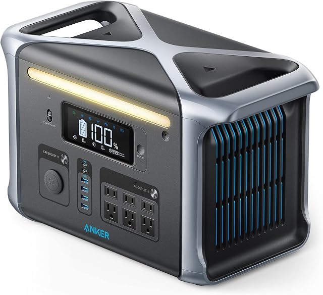 Anker SOLIX F1200 Portable Power Station, PowerHouse 757, 1500W Solar Generator, 1229Wh Battery Generators for Home Use, LiFePO4 Power Station for Outdoor Camping, and RVs (Solar Panel Optional)