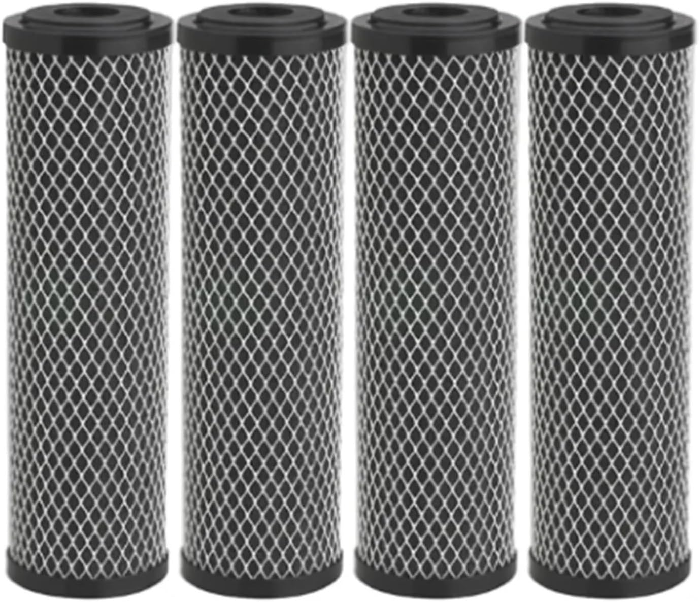 Compatible for 10-Inch Whole House Water Filter, 4-Pack Carbon Standard Sediment Taste Odor Replacement