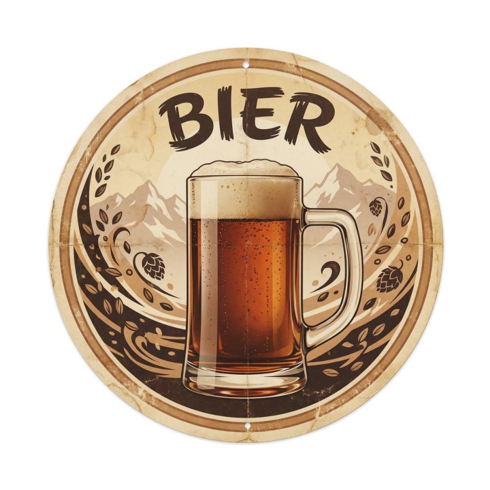 Beer Culture Brew House Austrian Lager Mug Food Travel Metal Tin Sign