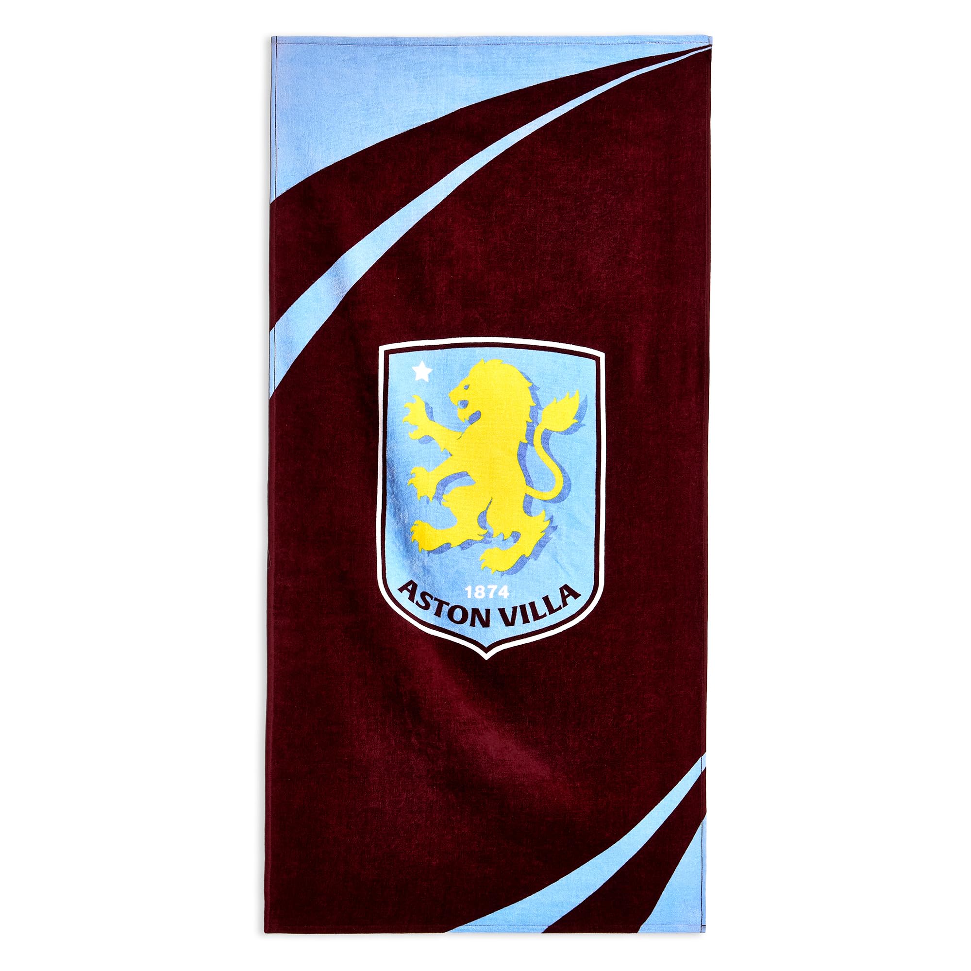 The Gift Scholars Aston Villa Strandtuch, offizielles Lizenzprodukt, 100% Baumwolle, groß, 140 x 70 cm, perfekt für den Pool
