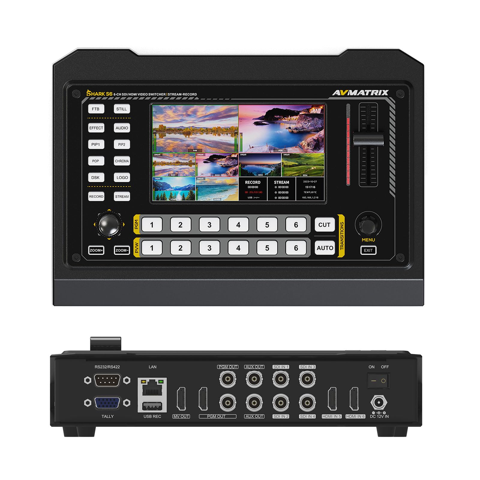 Amazon.com: AVMATRIX Shark S6 Camera Video Mixer Switcher with 5