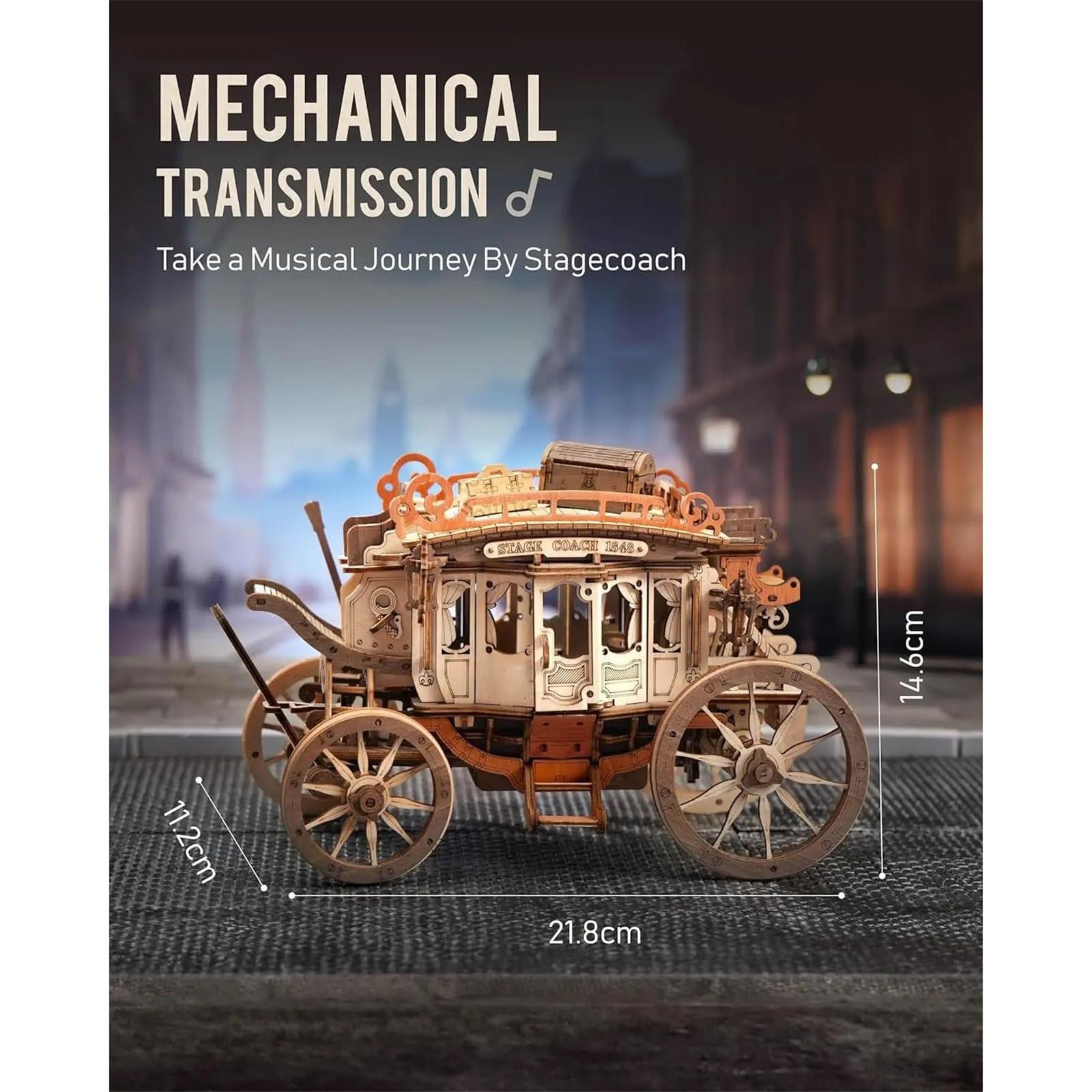 prezenty z pozytywką Mechaniczna Pozytywka Zestawy Modeli Drewnianych 3D Zestawy Do Budowania Modeli Dyliżansów Prezenty Urodzinowe Dla Dorosłych