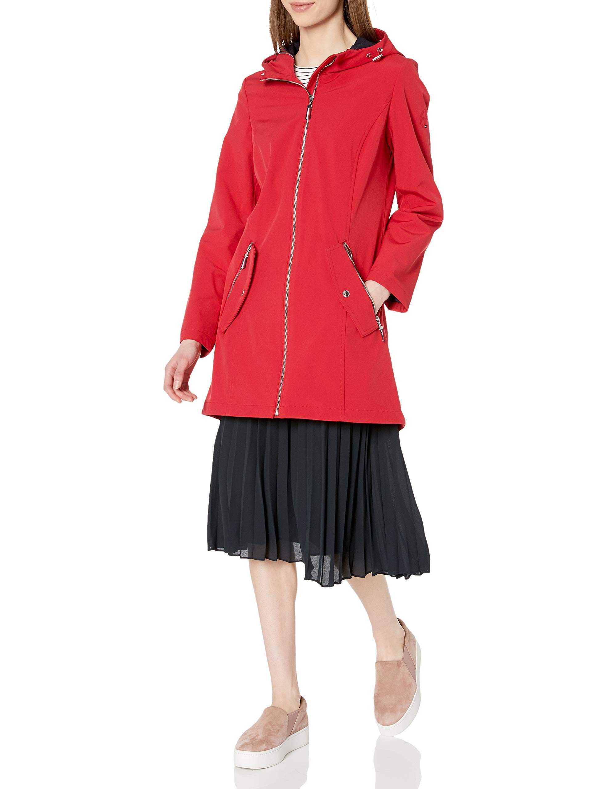 Tommy HilfigerWomen's Tailored Removable Fleece Bib Hooded Soft Shell Jacket