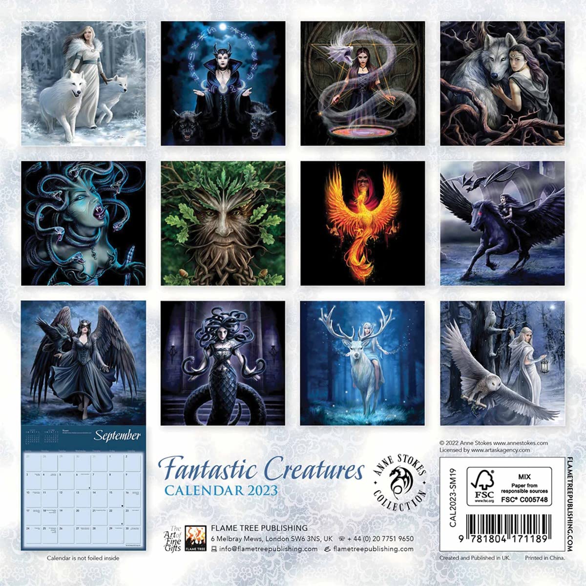 Anne Stokes Fantastic Creatures 2023 Calendar