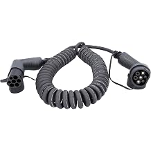 KS Tools 117.7345 efuturo Link Spiral EV Charging Cable Type 2 7.4 kW 230 V Single-Phase 32A Type 2 to Type 2 5 m