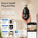 Light Bulb Security Camera Outdoor 2K,5G&2.4G WiFi Security Cameras Wireless Outdoor Indoor,360°Bulb Cameras for Home Security 2 Pack,Motion Detection and Alarm,Two-Way Talk,Color Night Vision