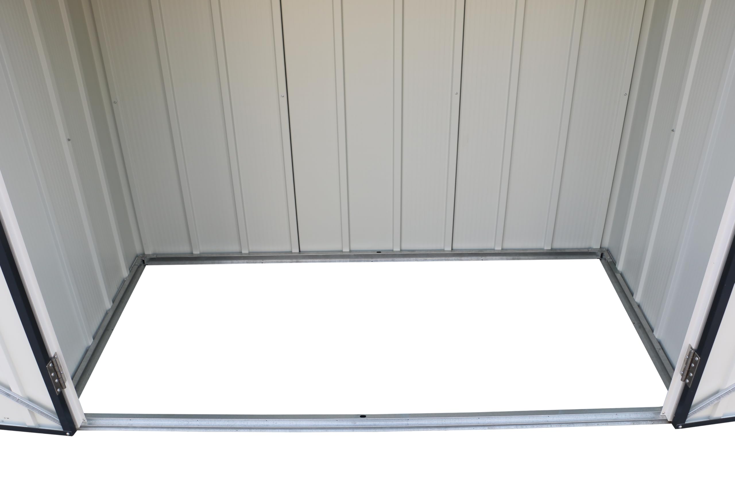 Duramax Fahrradschuppen für 2, Fahrradgarage mit komplett breiten, abschließbaren Doppeltüren, Lagerschuppen aus Metall, Gartenschuppen Fahrräder, Fahrradaufbewahrung, fahrradbox, Anthrazit