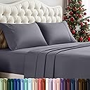 Utopia Bedding Queen Sheet Set – 4 Piece Bed Sheets for Queen Size Bed, Soft and Breathable Microfiber, Includes 1 Fitted Sheet, 1 Flat Sheet and 2 Pillowcases (Grey)