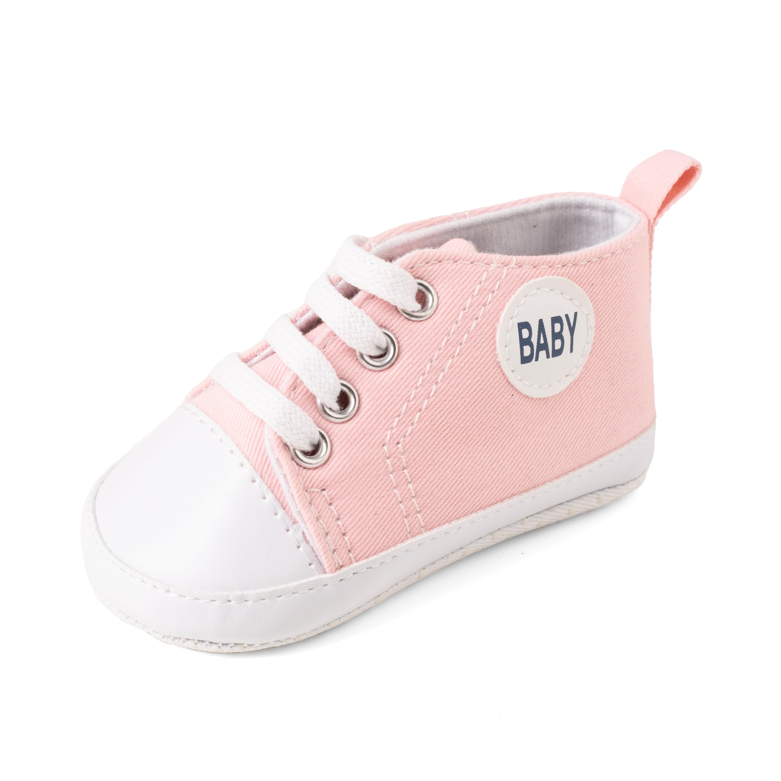 Lillypupp Unisex Soft Canvas Anti-Slip Shoes for Baby boy Girl. Light Pink High top First Walking Sneakers for Girls and Boys. (B0CXQ5KLWJ) Amazon Price History, Amazon Price Tracker