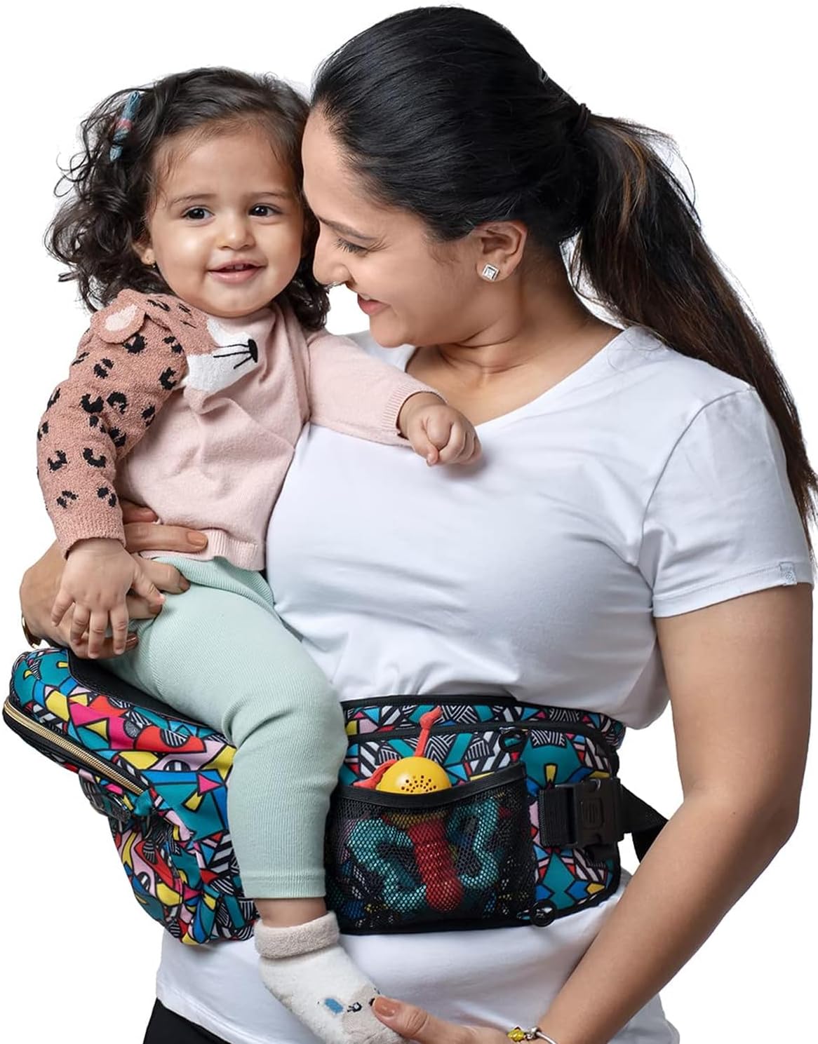 BUTT BABY Carrier Comic with Hip Seat, Ergonomic Design, Mini Diaper Bag with Convertible to Sling Carry Bag with Strong Back & Lumbar Support, 5 to 36 Months/Upto 20kgs of Weight