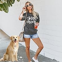 Vista 2 de VILOVE Sudadera con estampado de pata de perro para mujer, sudadera con estampado de patas de perro, sudadera divertida con gráficos divertidos