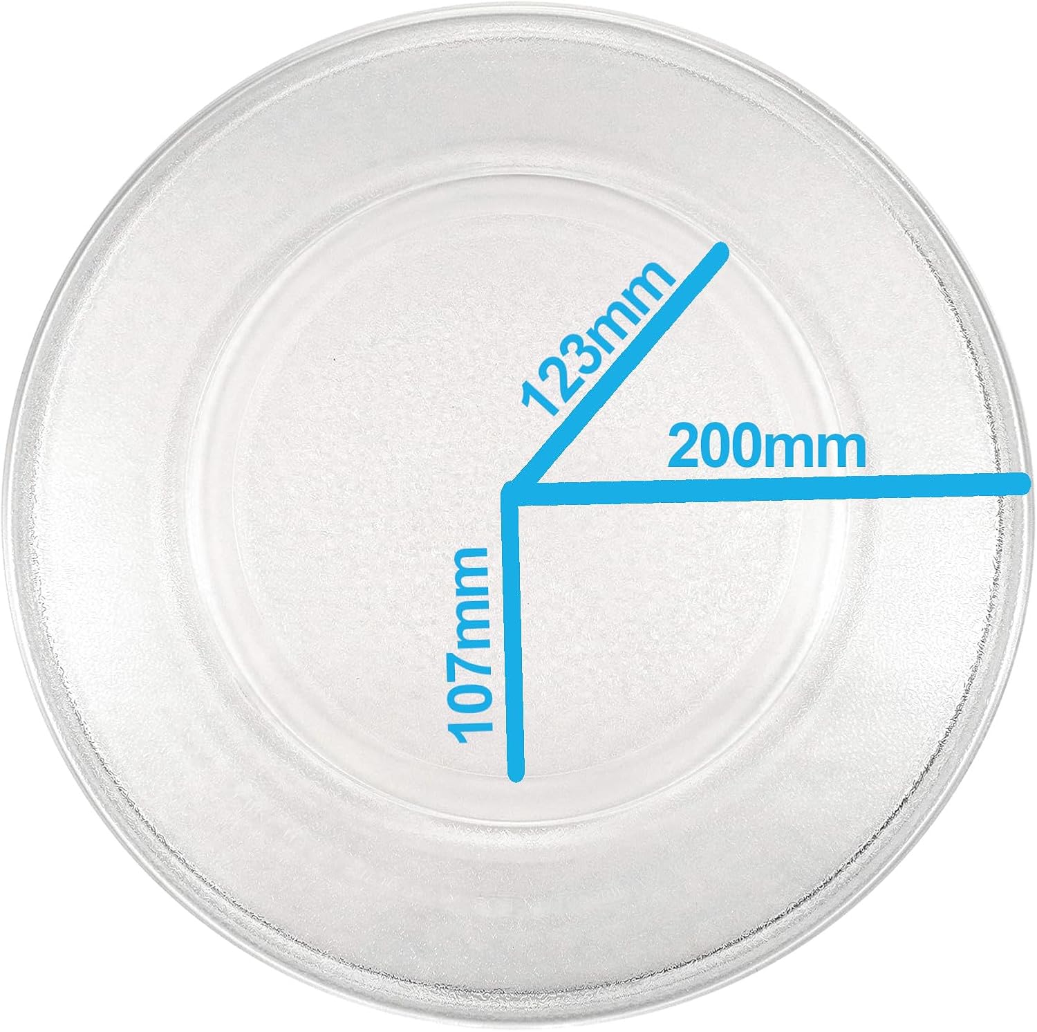 HQRP 15 1/2" Glass Turntable Tray fits GE WB49X0690 WB49X690 JE1540AW01 JE1550GW01 JE1640AB01 JE1650AA01 JE1660SA01 JES1655BF001 JKP86BF1BB JKP90BM1BB Microwave Oven Cooking Plate 15.5-inch 400-mm