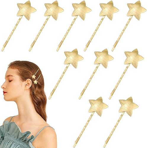 10 pinzas para el pelo de estrella para boda, para novia, pasadores de metal para el cabello, pinzas antideslizantes para el cabello, tocados