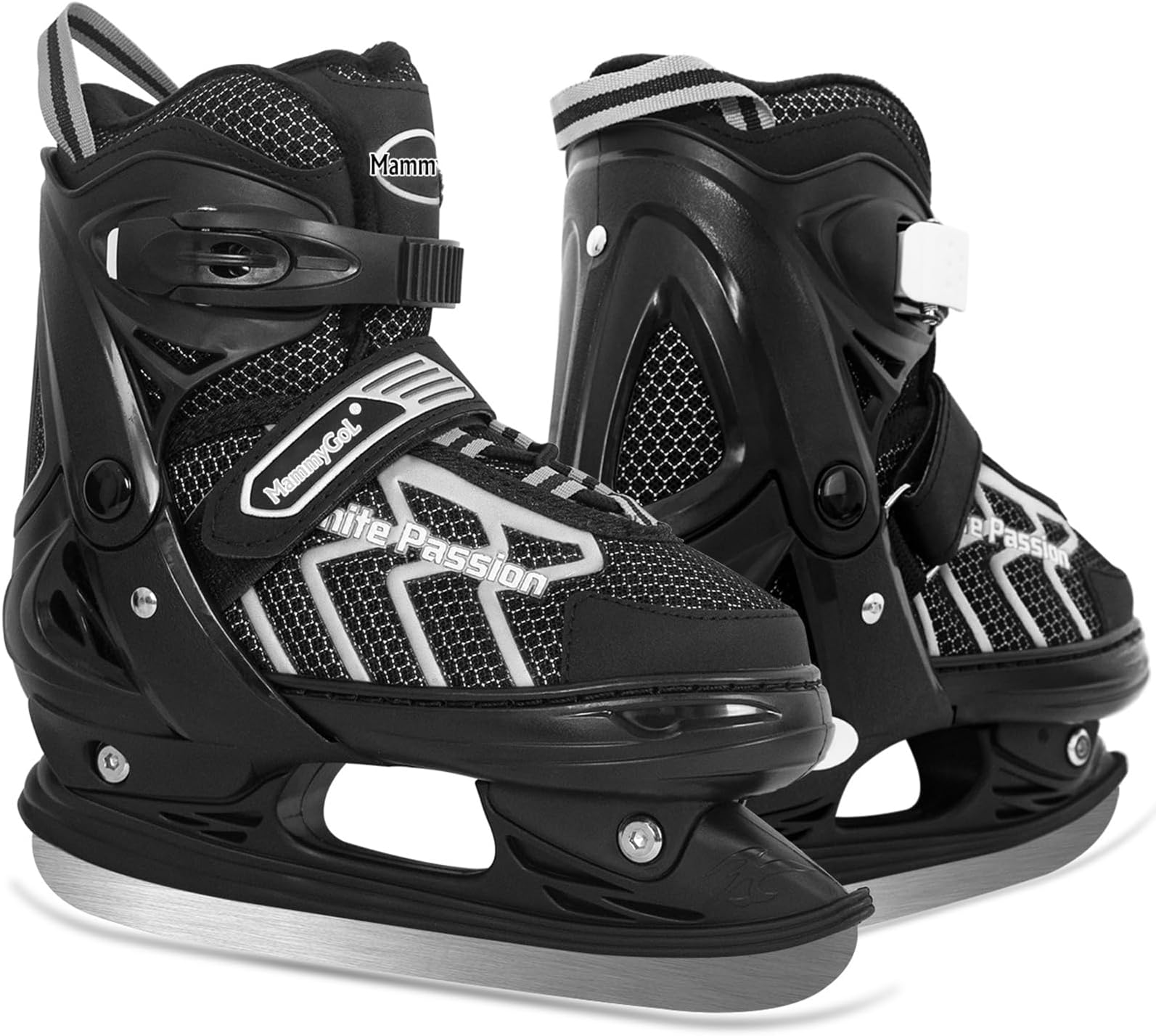 Kids Ice Skates Adjustable Boys or Girls Adult Ice Hockey Skates Lace-Up Ice Skate Youth for Beginner with Breathable Liner
