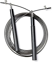 TEFEIMEI Adjustable Speed Jump Rope with Ball Bearings & Aluminum Handles - Tangle-Free for Fitness, CrossFit, Weight Loss & Home Workouts